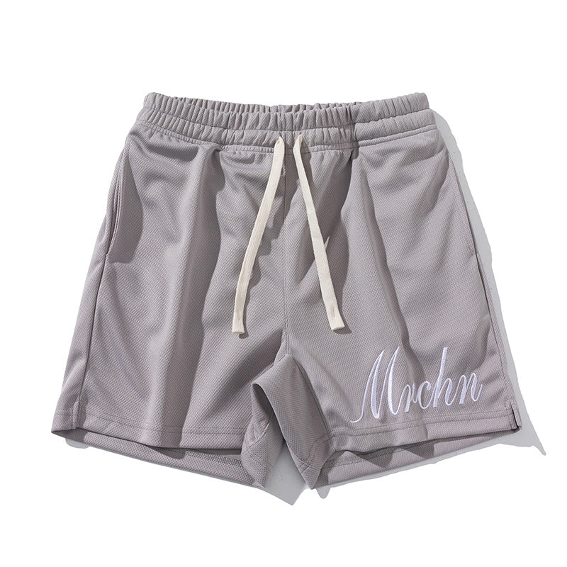 Carefully Selected New Quarter Pants, Summer American Simple Embroidered Letters Casual Sports Pants, No More Than Knee-Length Shorts Training Pants