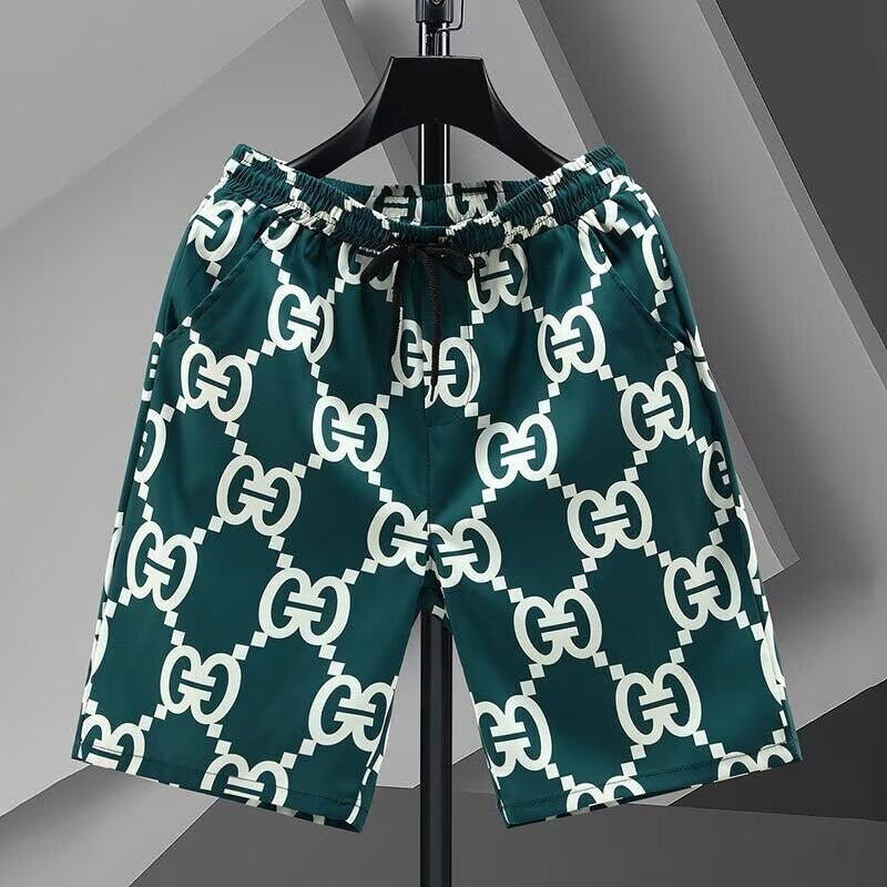 2025 Summer Men's Thin Fashion Casual Sports Shorts Trendy Full Print Beach Floral Versatile Shorts