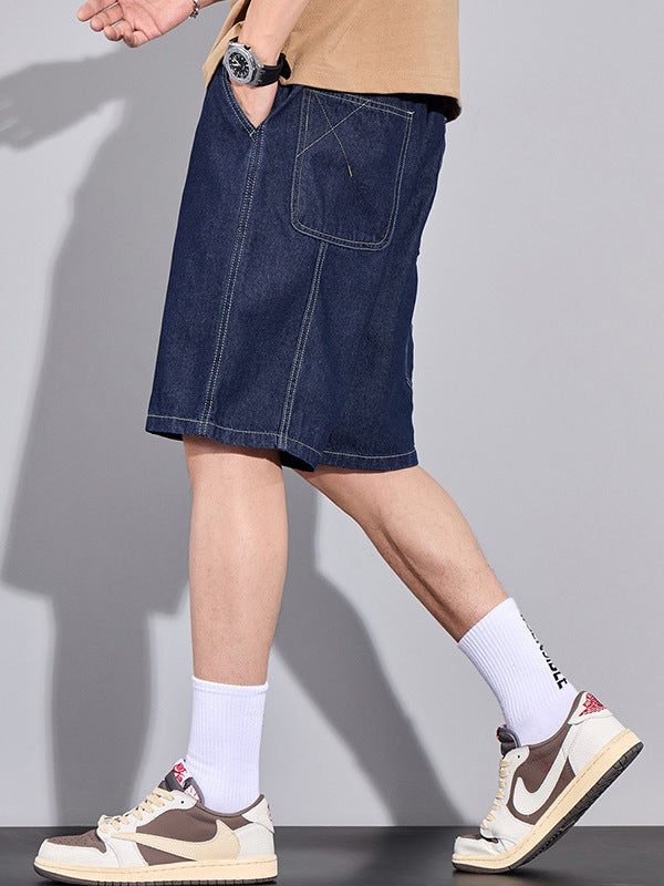 Summer New Arrival Loose Denim Shorts Men's All-Match Stykin' Waist Trendy Casual Workwear Sports Pants for Boys