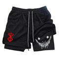 Summer Cross-border Trade European and American Animation Print Shorts Double Layer Two-in-One Men's Basketball Running Casual Sports Shorts