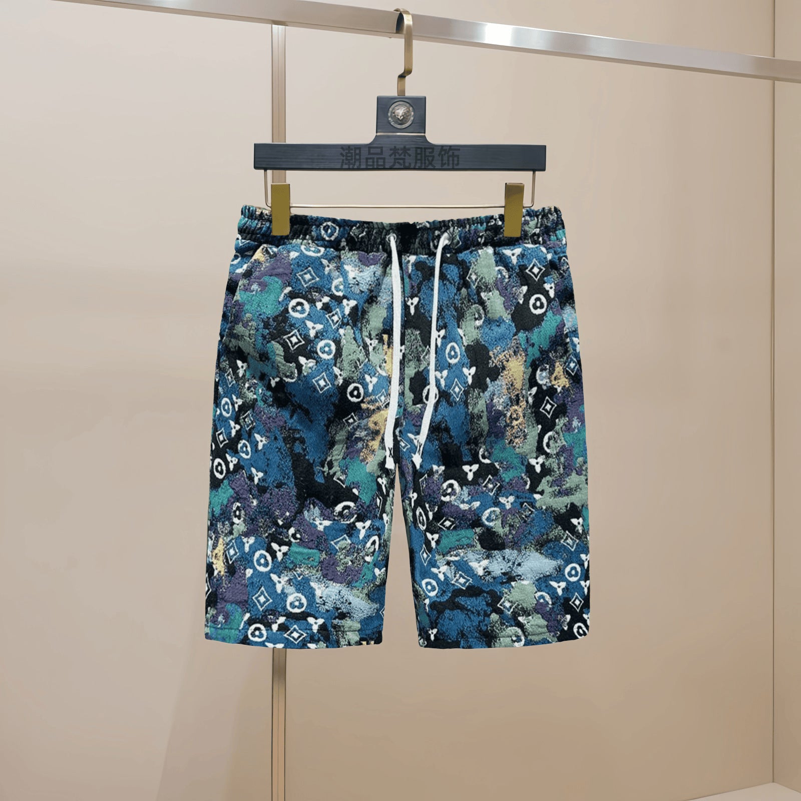 2025 Summer Men's Thin Fashion Casual Sports Shorts Trendy Full Print Beach Floral Versatile Shorts