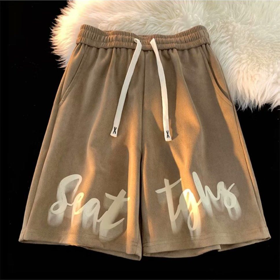 New Summer Casual Shorts Men's Trendy Brand Loose Casual Trendy Outer Wear Mid-length Pants All-match Korean Style Five-length Pants