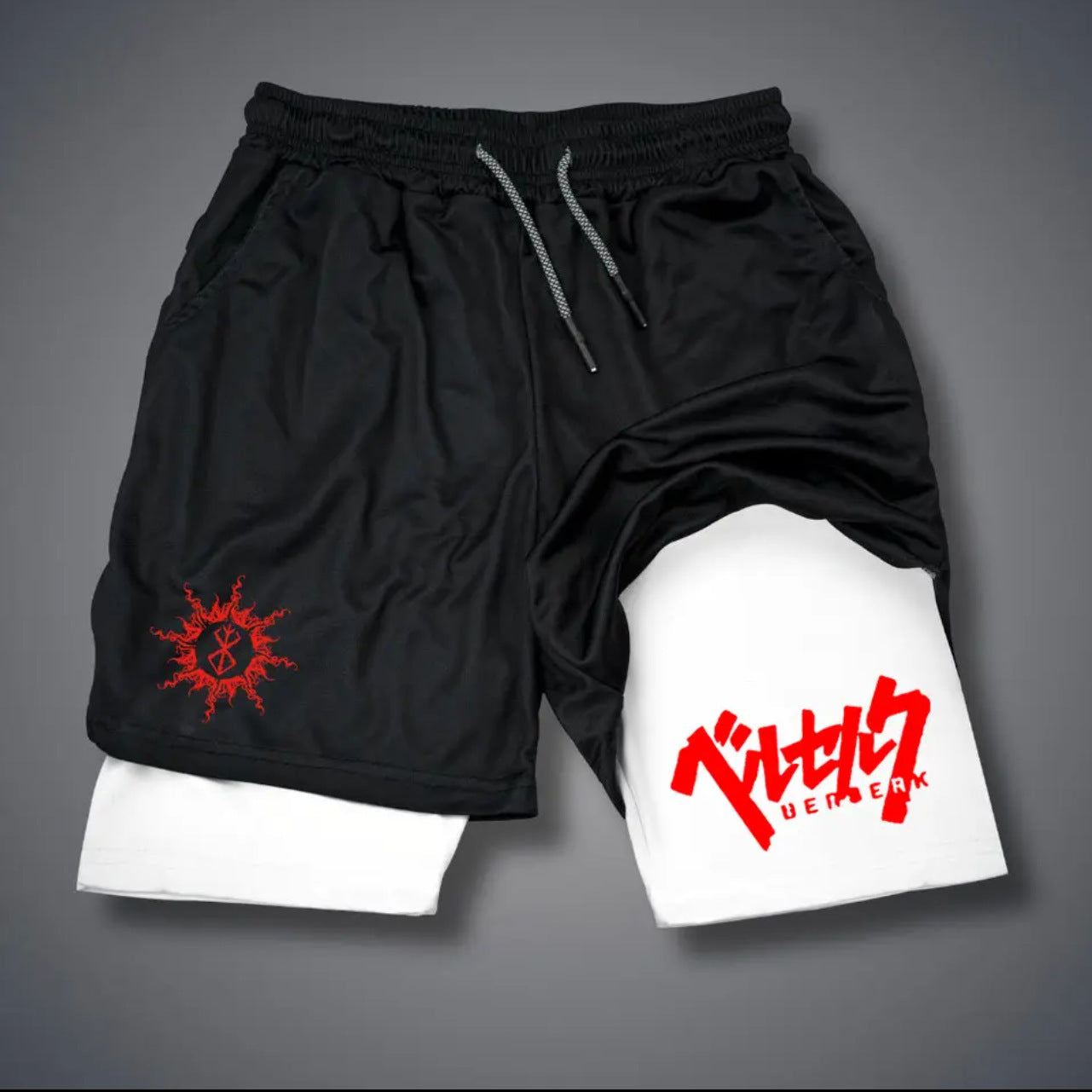 Summer Cross-border Trade European and American Animation Print Shorts Double Layer Two-in-One Men's Basketball Running Casual Sports Shorts