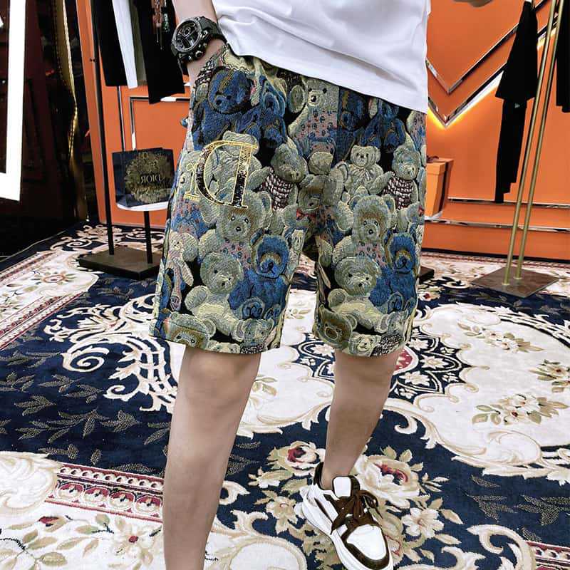 2025 Summer Men's Thin Fashion Casual Sports Shorts Trendy Full Print Beach Floral Versatile Shorts