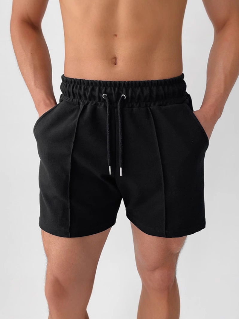 Men's Shorts Fitness Korean Sports Casual Cotton Shorts Fashion Exercise Breathable All-match Stretch Hip-hop Pants