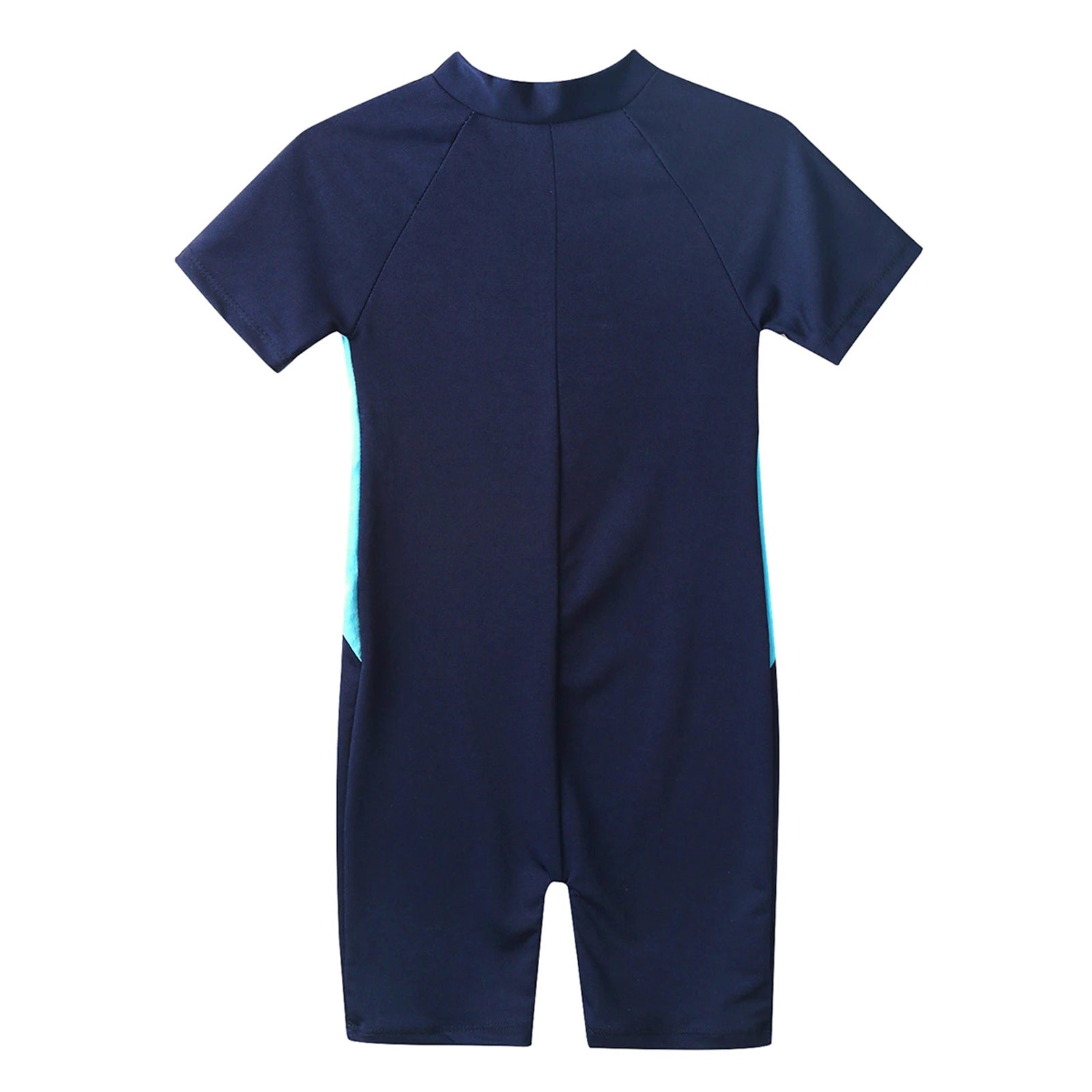 Girls Short Sleeve Wetsuit Swimsuit with Zippered Closure
