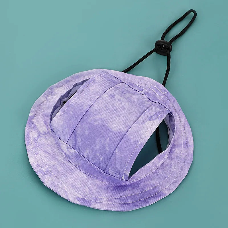 Fashionable Adjustable Dog Hat with Ear Holes for Sun Protection