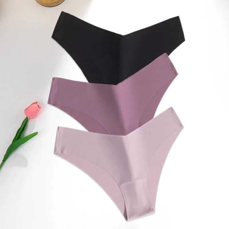 WarmSteps Women's Seamless G-String Panties 3Pcs Set