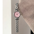 Vintage Ladies Quartz Watch with Alloy Bracelet and Round Case