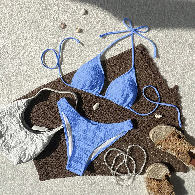 MALEY LifeStyle Women's Bandeau Triangle Bikini Set for Beach