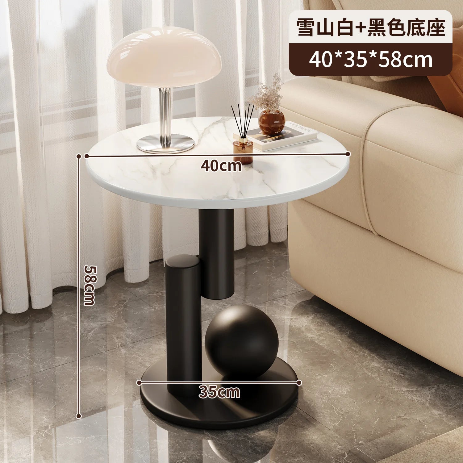 Minimalist Modern Round Coffee Table in Metal by LIUSHADUOLA
