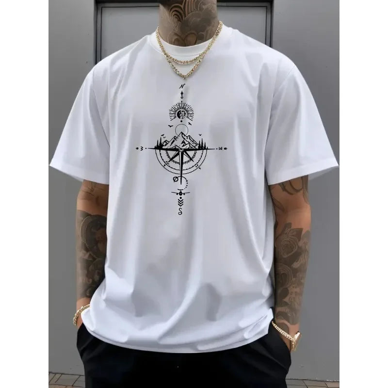 Men's Casual Short-Sleeved Graphic T-Shirt for Streetwear