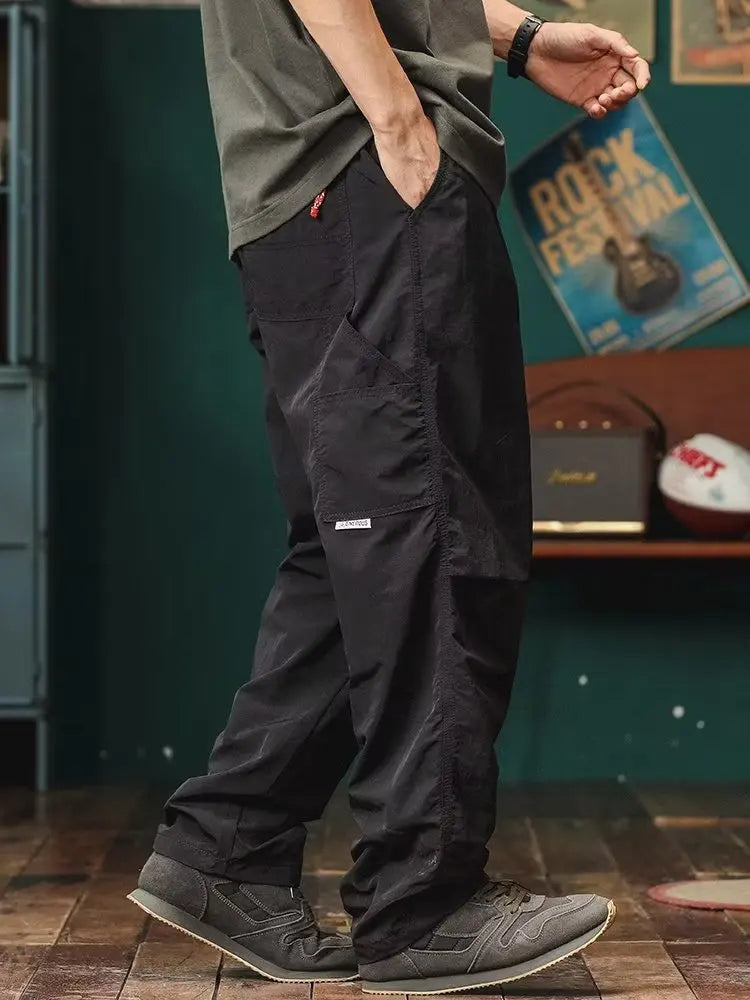 Camouflage Cargo Pants For Men  2024 Korean style Casual Tightened Nine-point Pants Men's Trendy Multiple pockets Harem Pants