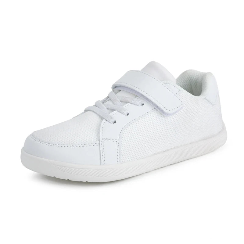 Girls Barefoot Sneakers in White Pink for Ages 4-6