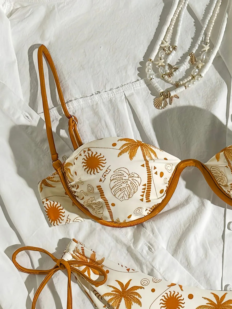 Elegant Print Micro Bikini Set for Women by BeachShiny