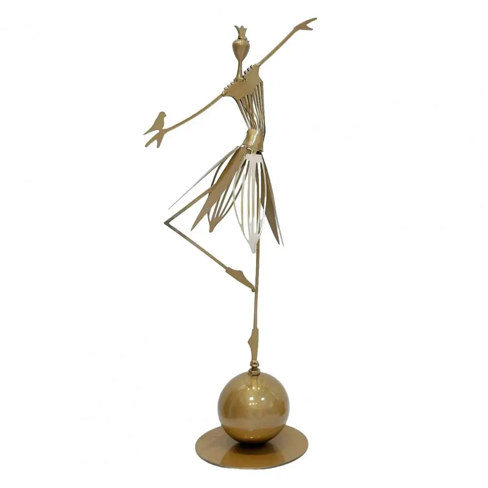 Vintage Metal Dancing Girl Statue for Garden Decoration