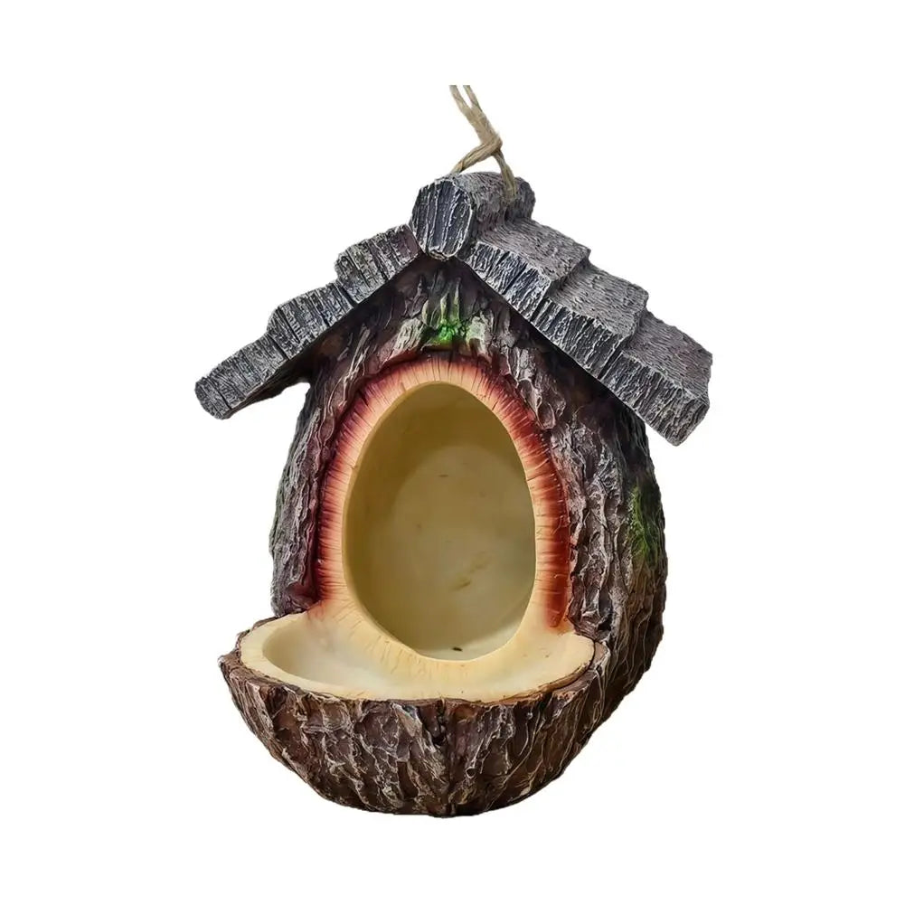 Artistic Resin Bird Feeder with Tree Spirit Design