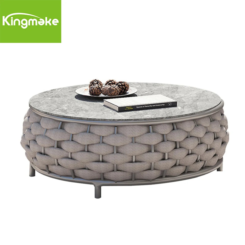 Modern Outdoor Garden Sofa Set with Aluminum Frame and UV-resistant Cushions