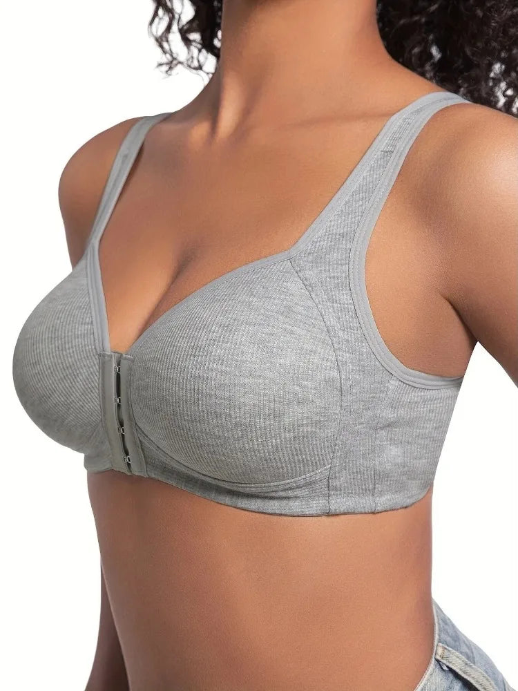 Comfortable Wire-Free Front Closure Bra for Women