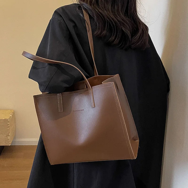 Luxury PU Leather Women's Tote Bag for Casual Use