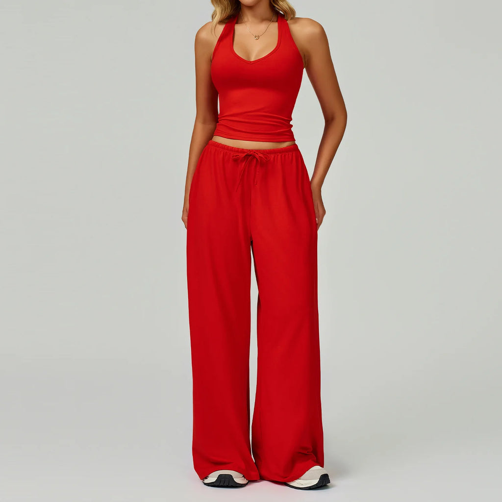 BIANHUI Women's Quick-Dry Yoga Set with Beauty Back Strap
