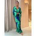 Floral A-Line Long Dress for Women in Polyester