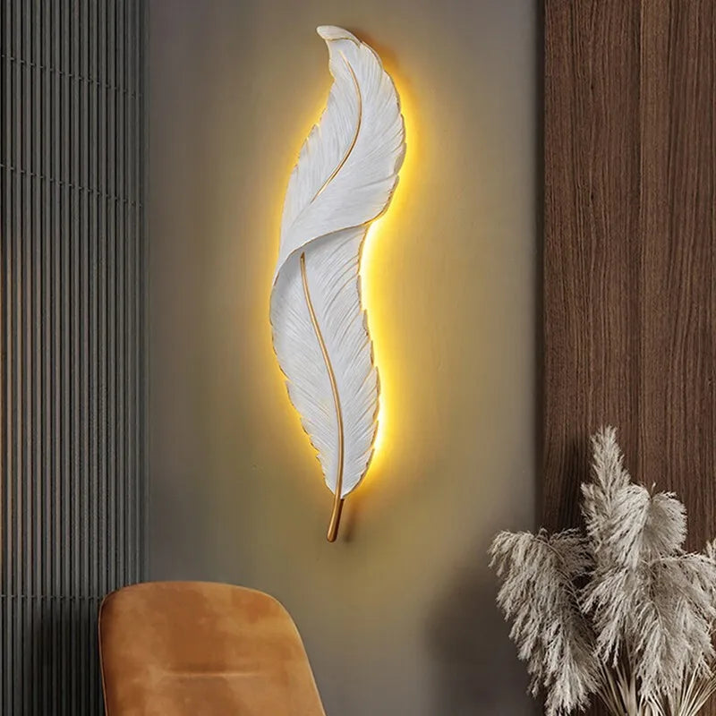 Art Deco LED Wall Lamp in Gold and Ivory for Modern Spaces