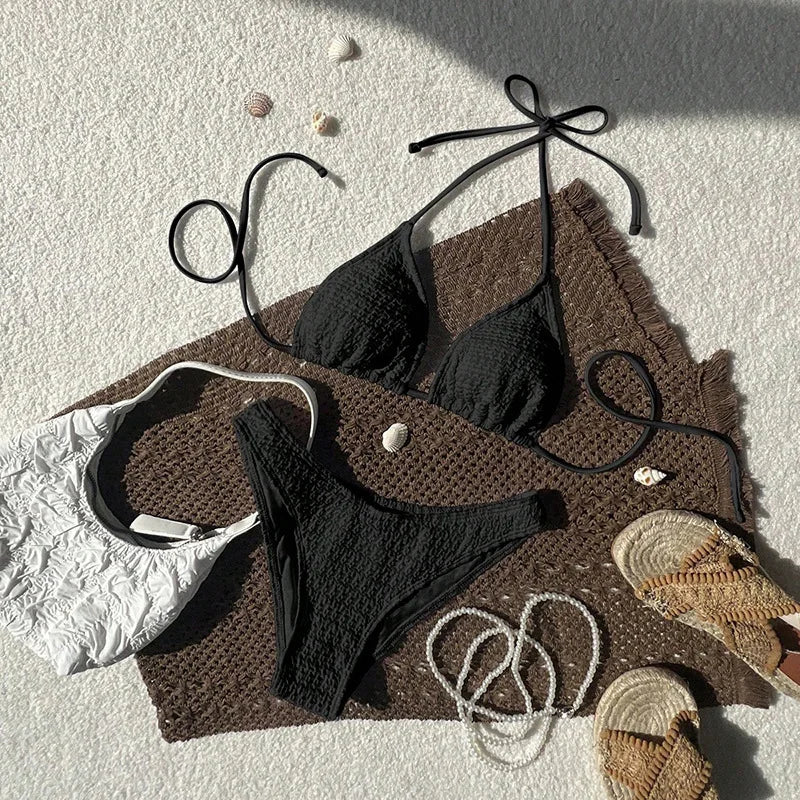 MALEY LifeStyle Women's Bandeau Triangle Bikini Set for Beach