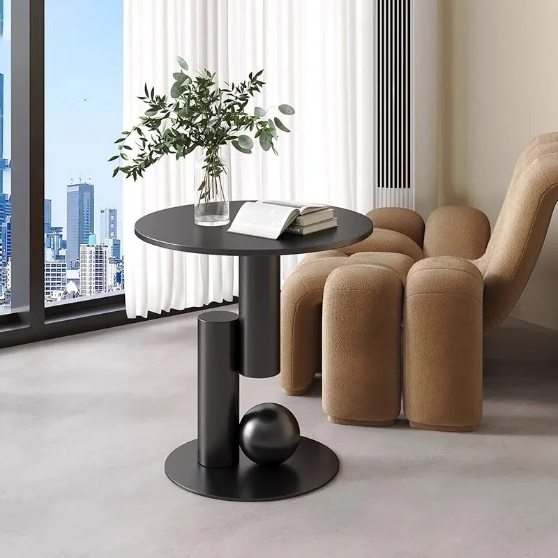 Minimalist Modern Round Coffee Table in Metal by LIUSHADUOLA