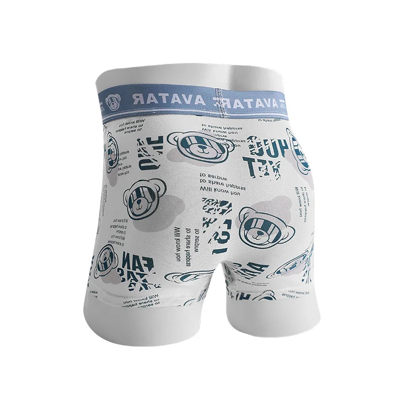 Men's Cartoon Boxer Shorts in Cotton and Elastane