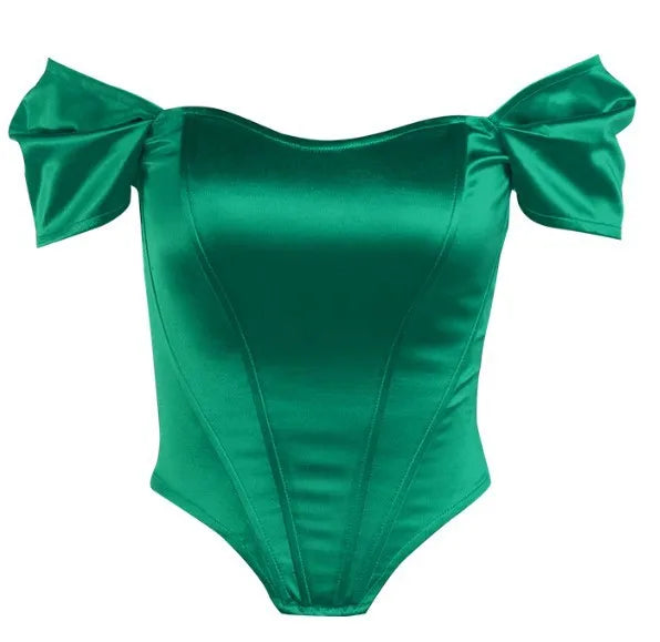 Elegant Women’s Bustier Top in Solid Polyester for Summer