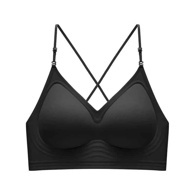 Seamless Backless Women's Bra with Thin Straps and Comfort