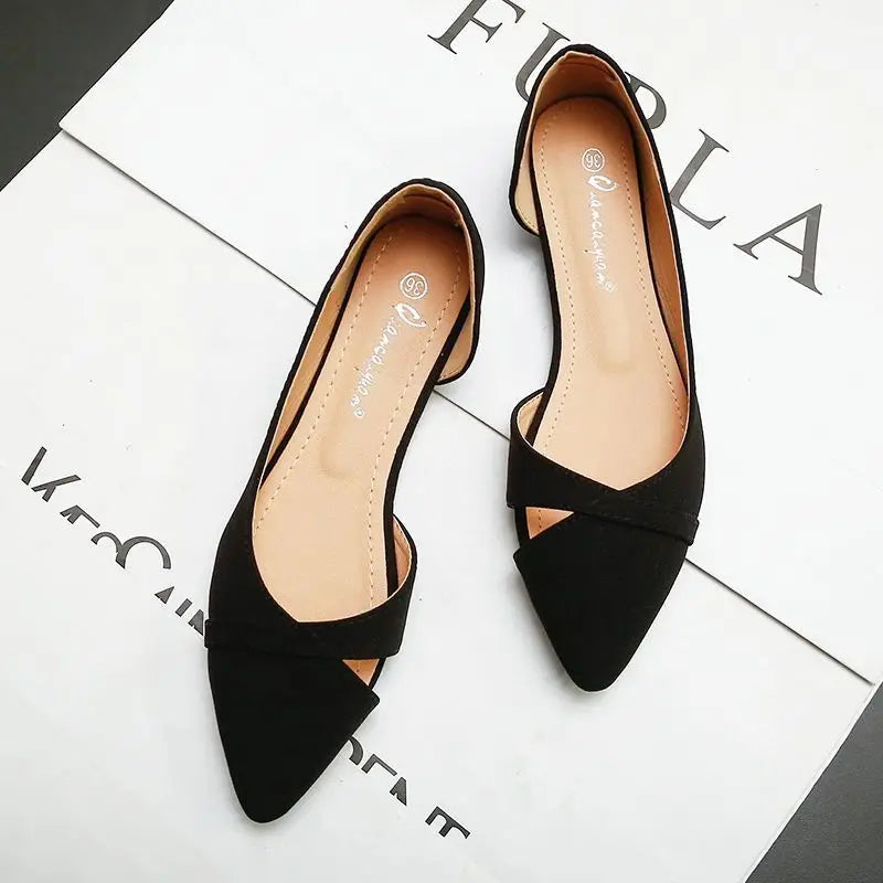 Elegant Pink Slip-On Flats for Women with Pointed Toe Size 39