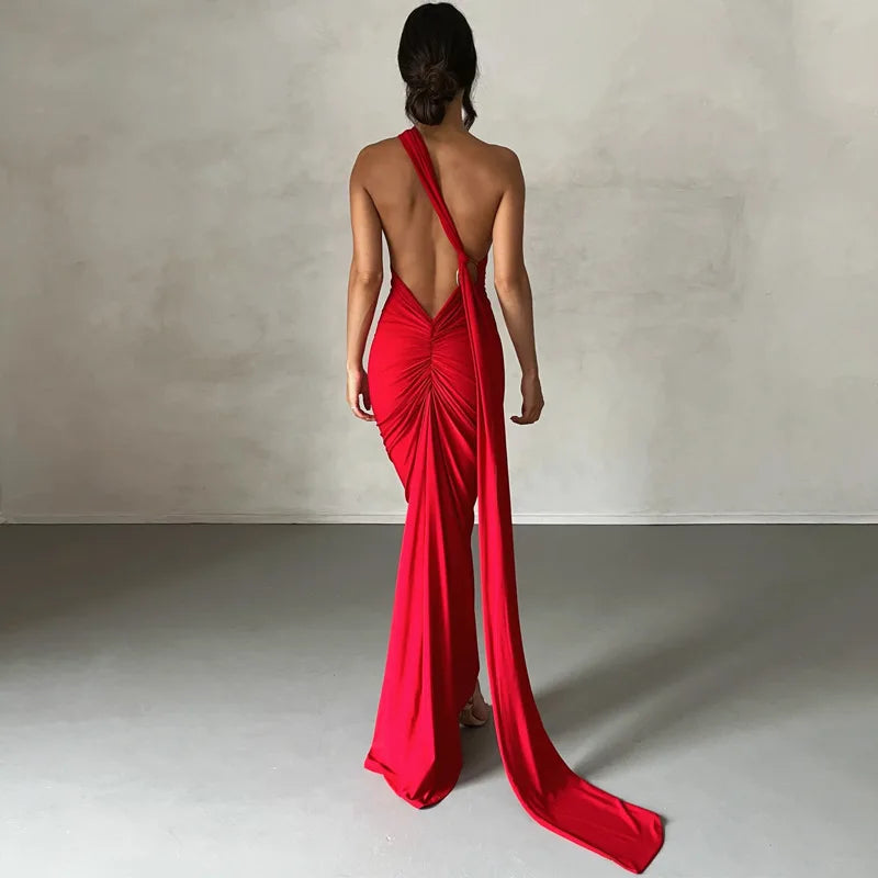Elegant Backless Maxi Dress for Women by SINOSENSE