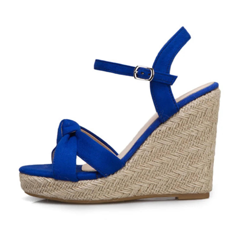 Women's Knitted Wedge Sandals in Large Sizes for Summer 2026