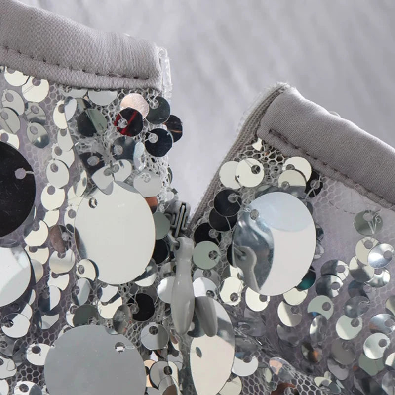 Bodycon Sequin Skirt for Women High Waist Mini Style