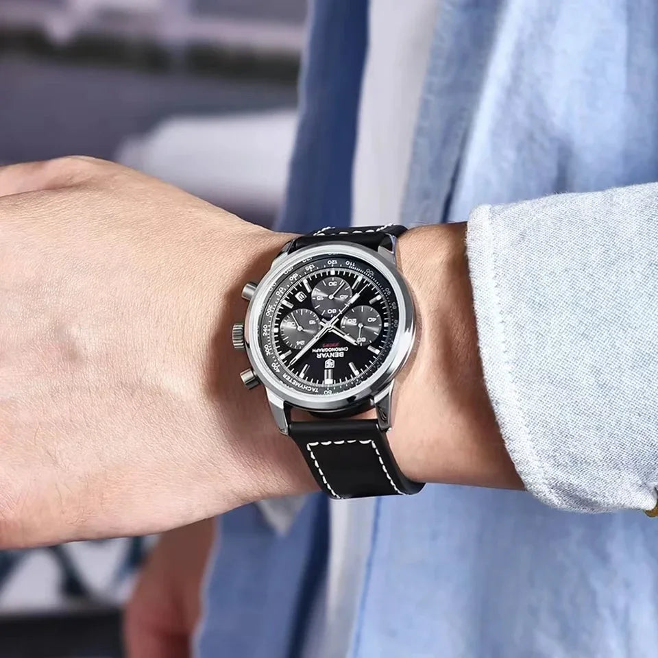 BENYAR 5188 Military Quartz Watch for Men Luxury Chronograph