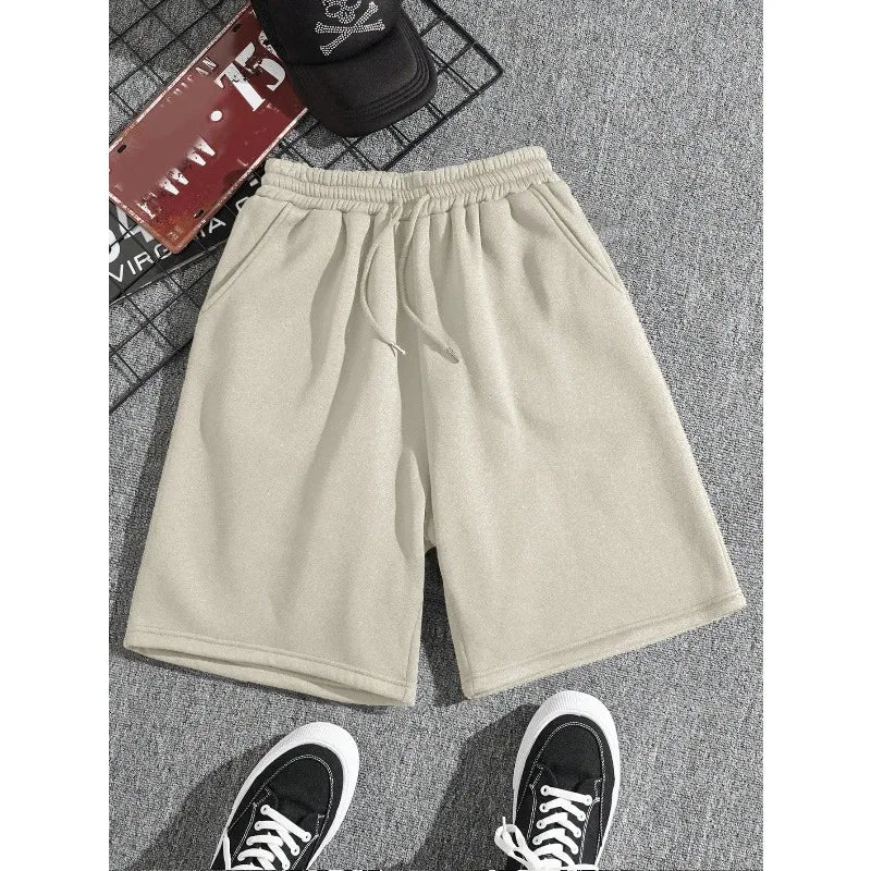 Men's Casual Black and White Shorts for Spring and Summer