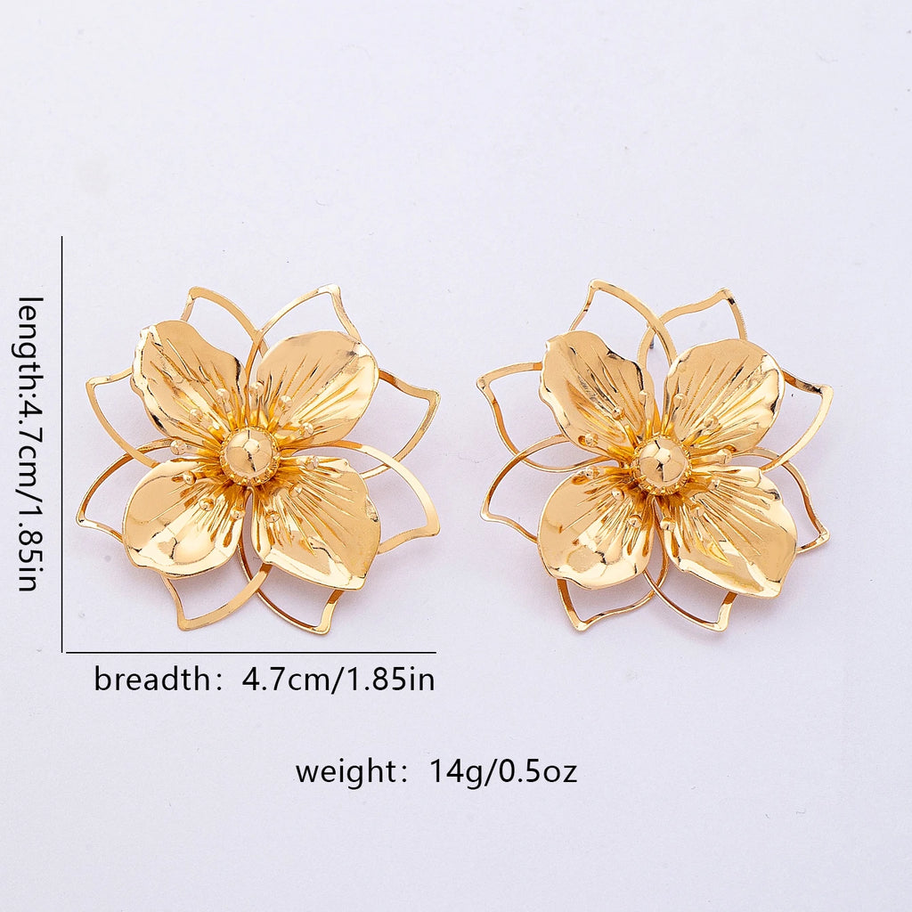 Cute Romantic Metal Stud Earrings for Women