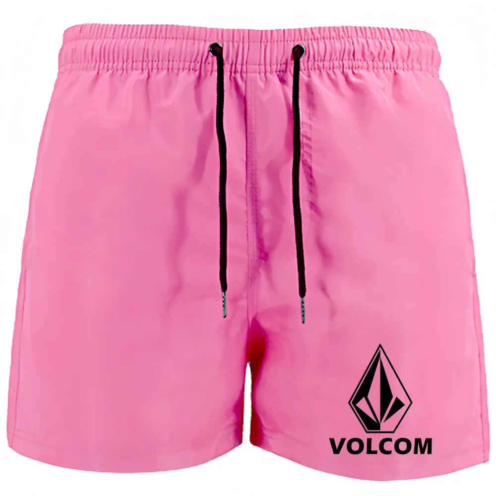 Men's Quick Drying Polyester Beach Shorts with Mesh Lining