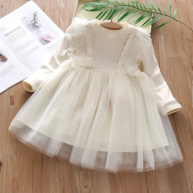 Girls Long Sleeve Tutu Dress for Autumn by YWHUANSEN