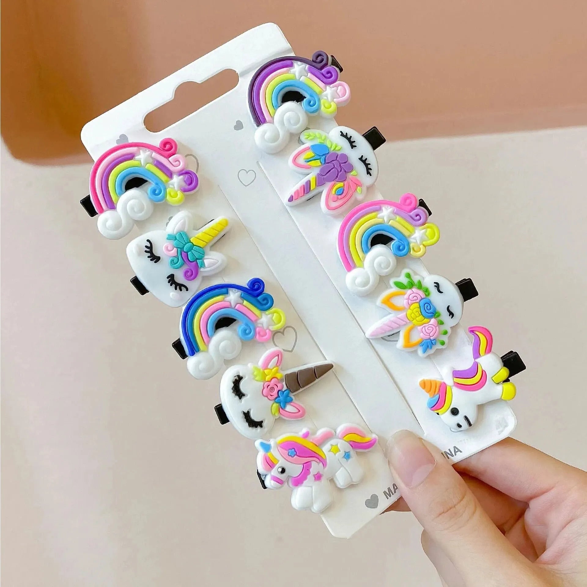 Multicolor Cartoon Unicorn Hair Clips for Kids Fashion Barrettes