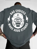 Summer Men Fun Creative Pattern T-Shirt Casual Everyday Style Top Versatile Trendy Design Suitable