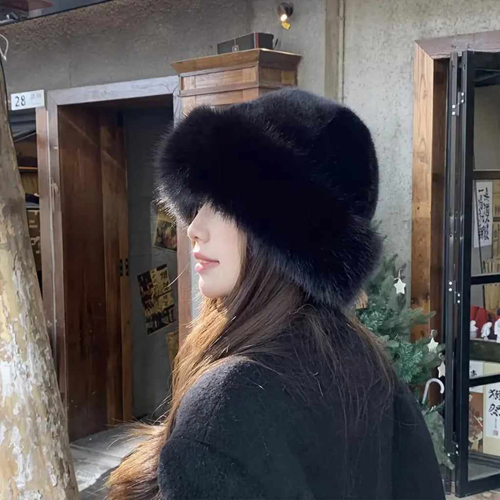 Korean Style Furry Bomber Hats for Women, Warm and Cozy