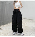 2025 Women's Solid Polyester Cargo Joggers for Sports