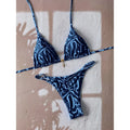 Leopard Print Micro Bikini Set for Women in Terylene