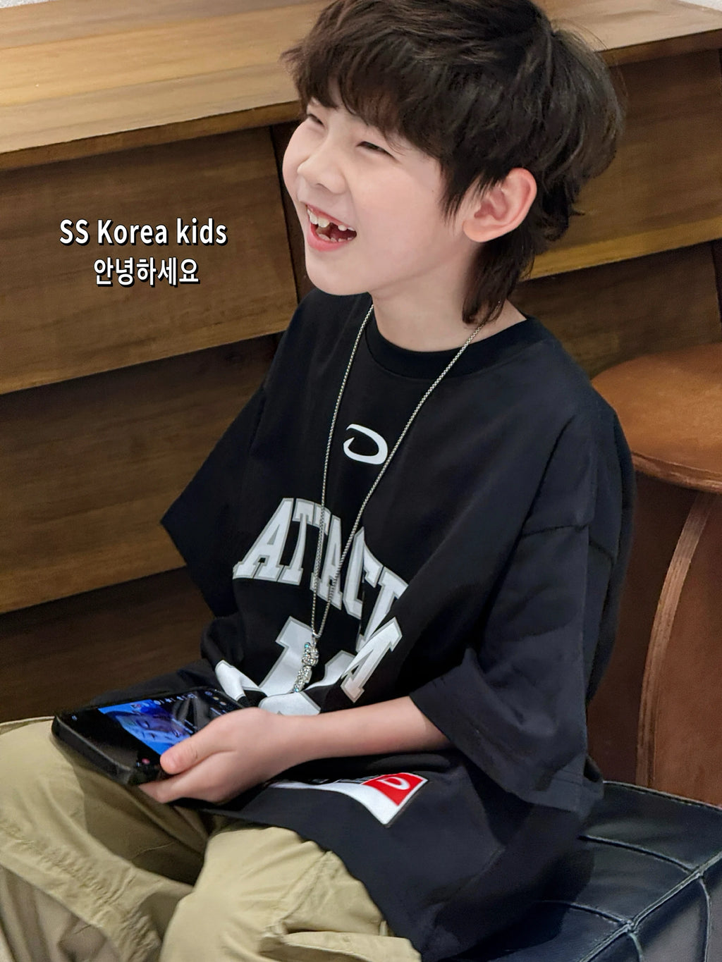 Boys' Short Sleeve T-Shirt in Pure Cotton for Spring Summer