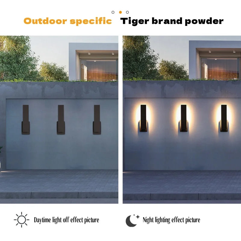 Modern Aluminum Outdoor Waterproof Wall Lamp for Home Lighting