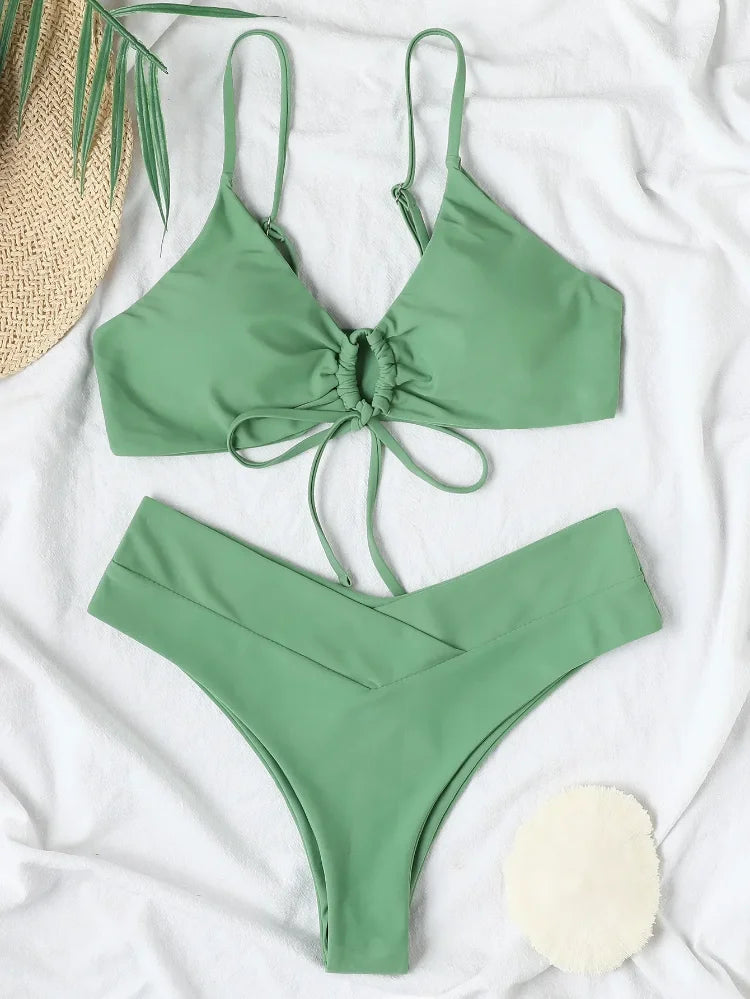 TDFunlive Women's Push Up Bikini Set for Summer Beach Wear