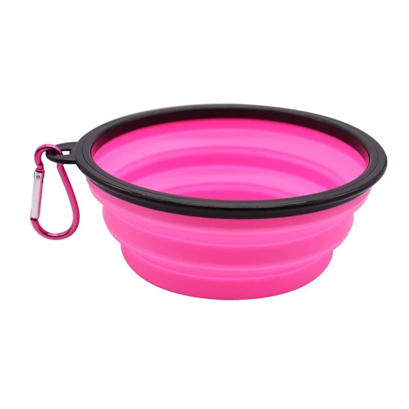Collapsible Silicone Pet Travel Bowl for Food and Water